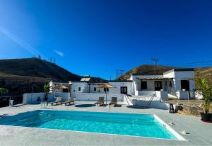 The swimming pool at or close to O Mylos
