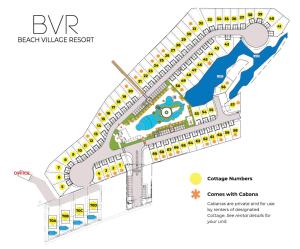 un plan del complejo playero en Beach Village Resort By Liquid Life, en Gulf Shores