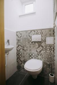 a bathroom with a toilet and a sink at Holiday house with a parking space Vukovar, Slavonija - 22809 in Vukovar