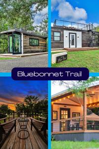 un collage de fotos de una casa y una casa en Bluebonnet Trail en Waco
