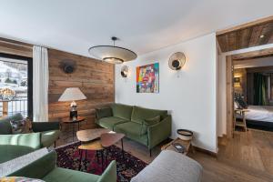 Coin salon dans l'établissement Appartement Sifflote - LES CHALETS COVAREL
