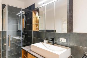 Ένα μπάνιο στο Ferienwohnung in Ahlbeck Kö1