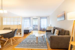 Χώρος καθιστικού στο Ferienwohnung in Ahlbeck Kö1