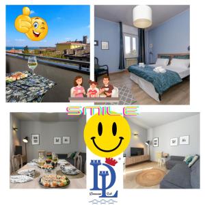 a collage of photos of a house with a smiley face at DesenzanoLoft Smiling in Desenzano in Desenzano del Garda