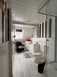 Posezení v ubytování Ferienwohnung Dachstübchen