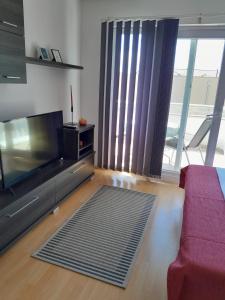 a living room with a couch and a flat screen tv at Apartment Šime Bibinje in Bibinje
