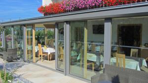 A balcony or terrace at Pension Tannenhof