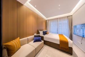 Khu vực ghế ngồi tại Xi Ke Executive Apartment - Shenzhen Futian Exhibition Center