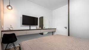 Televízia a/alebo spoločenská miestnosť v ubytovaní AV apart hotel