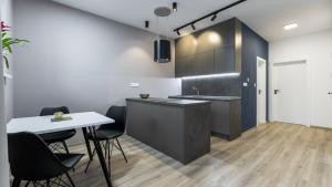 Kuchyňa alebo kuchynka v ubytovaní AV apart hotel