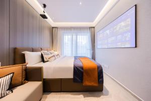 Khu vực ghế ngồi tại Xi Ke Executive Apartment - Shenzhen Futian Exhibition Center