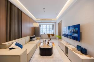 Posezení v ubytování Xi Ke Executive Apartment - Shenzhen Futian Exhibition Center