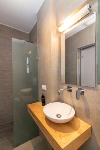 Koupelna v ubytování Ageri Hotel