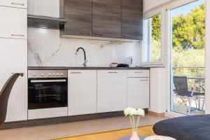 Kuchyň nebo kuchyňský kout v ubytování Apartman Sara