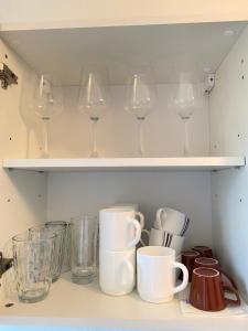 Kuchyň nebo kuchyňský kout v ubytování Apartment nähe Linz