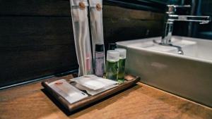 Koupelna v ubytování Letana Hotel