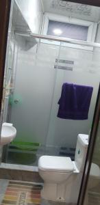 bagno con servizi igienici e lavandino di Appartement meublée f3 a Alger