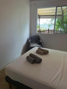 Letto o letti in una camera di Sur La Mer - Appartement Deux chambres à Schoelcher