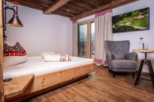 Posteľ alebo postele v izbe v ubytovaní Alpen Chalet Wohnung "Martha"