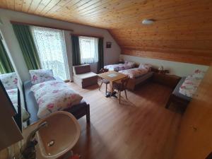 Postel nebo postele na pokoji v ubytování Plaun Grond