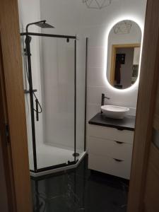 Koupelna v ubytování Apartament Tykocin