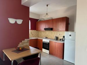 Kuchyň nebo kuchyňský kout v ubytování Aristos Apartments & Suites
