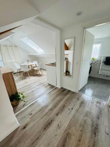Kuchyň nebo kuchyňský kout v ubytování Aria apartment