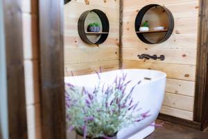 Vannituba majutusasutuses The Secluded Reset Button Cabin