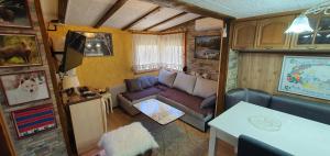 sala de estar con sofá y mesa en Mountain House Reba en Zlatibor