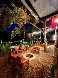 Un jardín fuera de Cabañas San Marcos