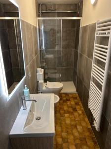 Koupelna v ubytování Residenza Sandrini