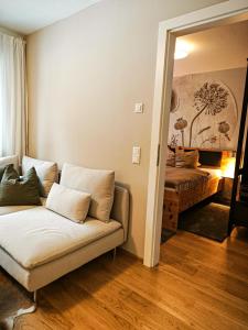 Ruang duduk di Grünseeappartement