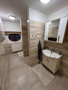 Koupelna v ubytování Apartmány Sedmikráska Vříšť