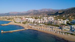 an aerial view of a beach in a resort at Alexander Beach Hotel & Village Resort in Malia