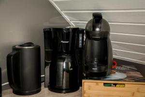 Kaffemaskin og/eller vannkoker på Anjas Appartement I zentral I 81 qm stilvolle geräumige Wohnung I Parkplätze vorhanden