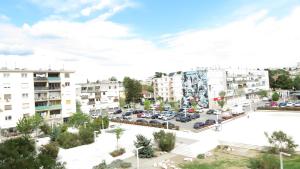 an aerial view of a city with buildings at Studio M in Pula