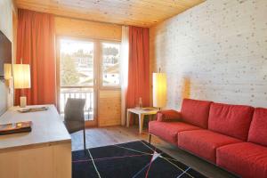 A seating area at Seiser Alm Urthaler