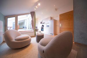 Posezení v ubytování Ferienwohnung Loggia