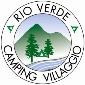 a logo for the rio verde camping village at Rio Verde camping villaggio in Costacciaro