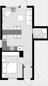 Plantegning af Fully-equipped apt, Free parking, private backyard