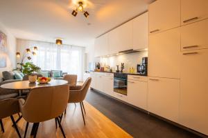 Kuchyň nebo kuchyňský kout v ubytování Special EiNSTEiN II Apartment Basel, Messe Kleinbasel 10-STAR
