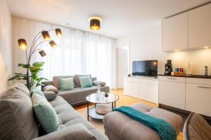 Kuchyň nebo kuchyňský kout v ubytování Special EiNSTEiN II Apartment Basel, Messe Kleinbasel 10-STAR
