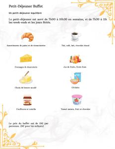 a page of a website for a food restaurant at Résidence Richemond in Marseille