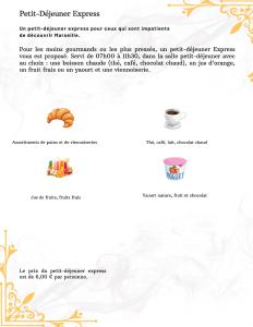 une capture d’écran d’une page du site web express du créateur de pâtisserie dans l'établissement Résidence Richemond, à Marseille