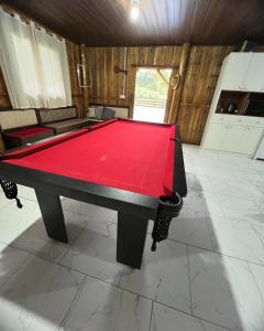 Biliár nebo kulečník v ubytování Lugar de paz e tranquilidade