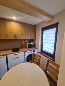 Kuchyňa alebo kuchynka v ubytovaní Apartamenty U Samków