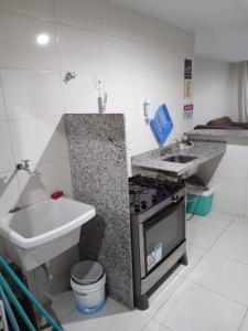 Et badeværelse på Apto Térreo - Condomínio Vila das Águas