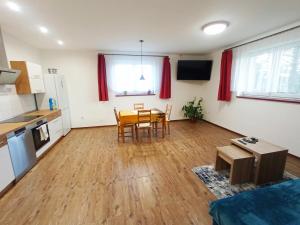 Kuchyň nebo kuchyňský kout v ubytování Apartmán SCHEYER