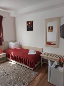 Postel nebo postele na pokoji v ubytování VILA ONIX