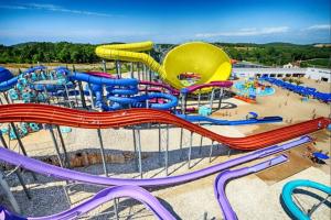 a water park with a roller coaster at Sunny Adriatic apartments Valentin in Vrsar